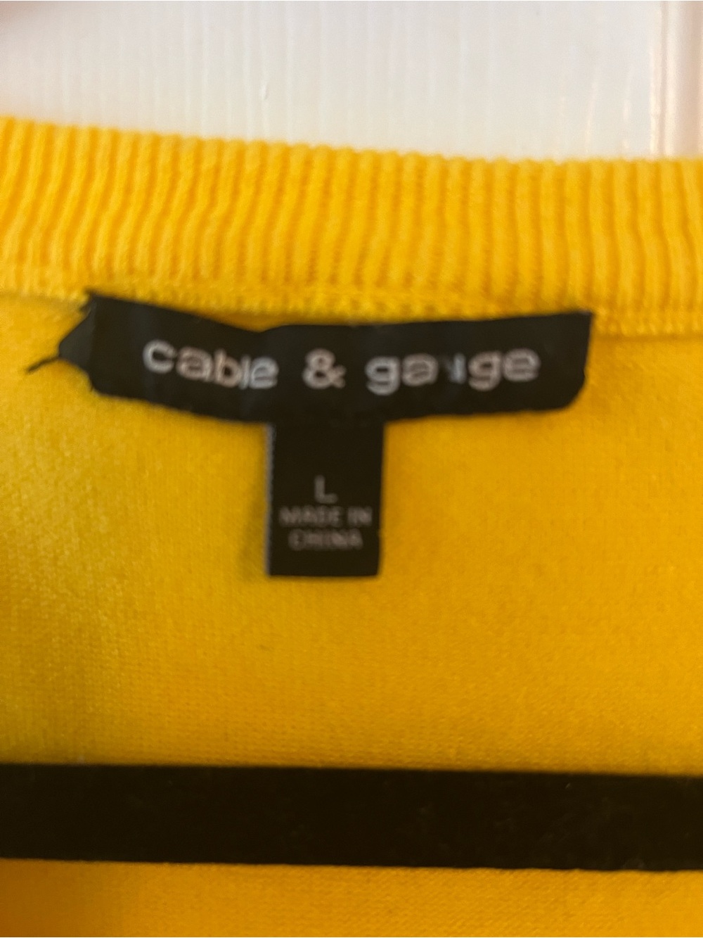 Cable & Gauge Yellow Sleeveless Knit Tank Top - Picture 3 of 4